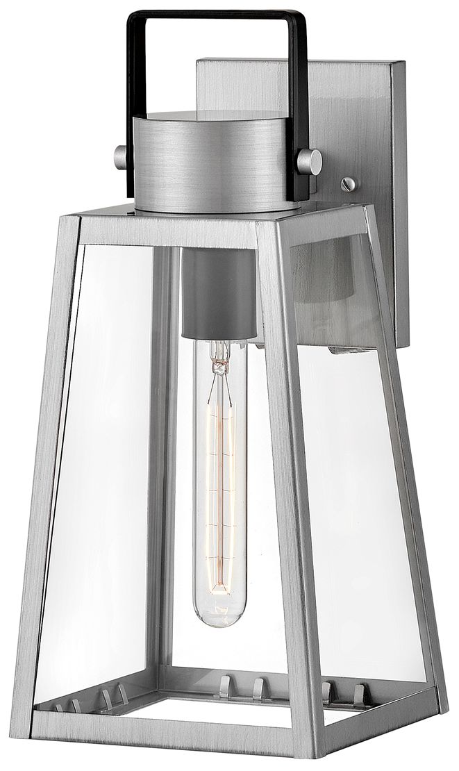 Image 2 Lark Hugh Outdoor Medium Wall Mount Lantern 15.25" Antique Brushed Aluminum