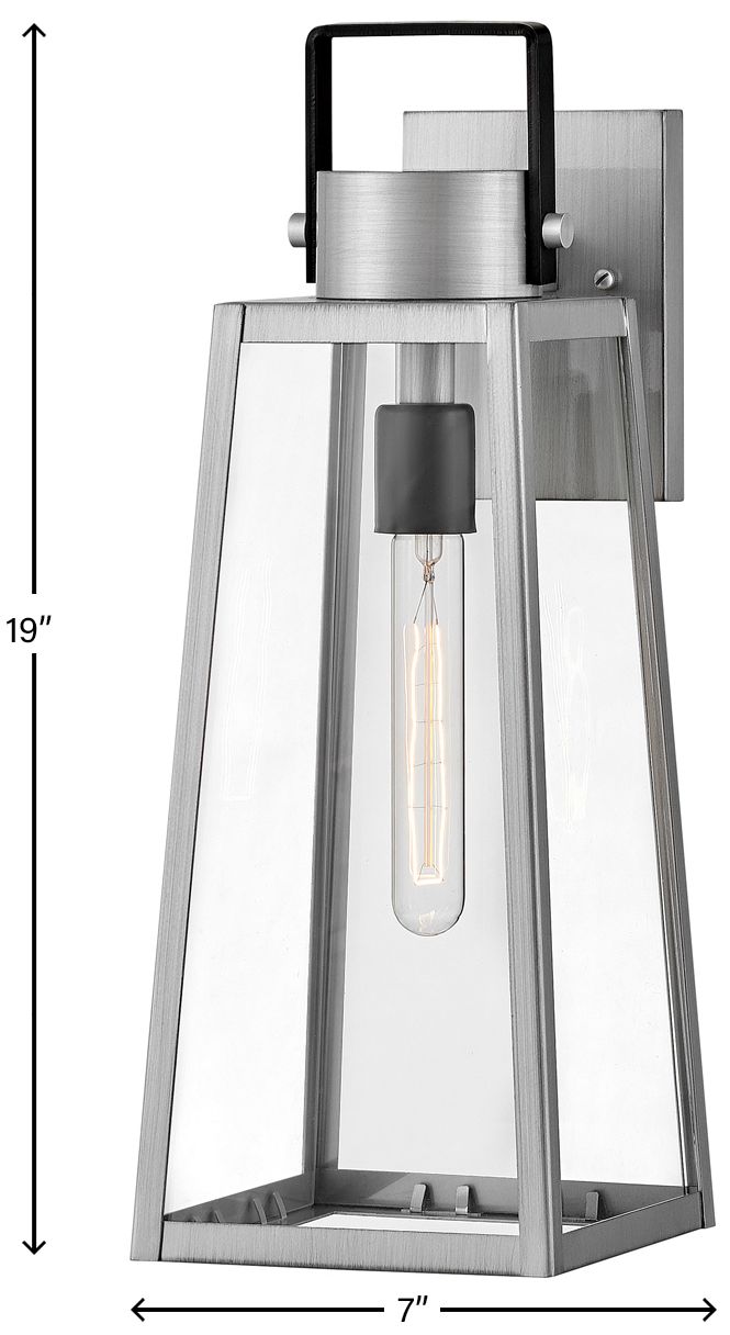 Image 7 Lark Hugh Outdoor Medium Wall Mount Lantern 19" Antique Brushed Aluminum more views