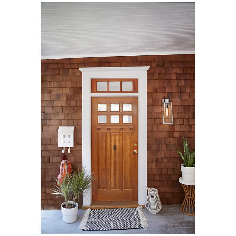 Image 3 Lark-Hugh Outdoor-Medium Wall Mount Lantern-Antique Brushed Aluminum-Black more views