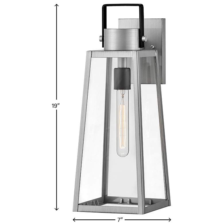 Image 7 Lark-Hugh Outdoor-Medium Wall Mount Lantern-Antique Brushed Aluminum-Black more views
