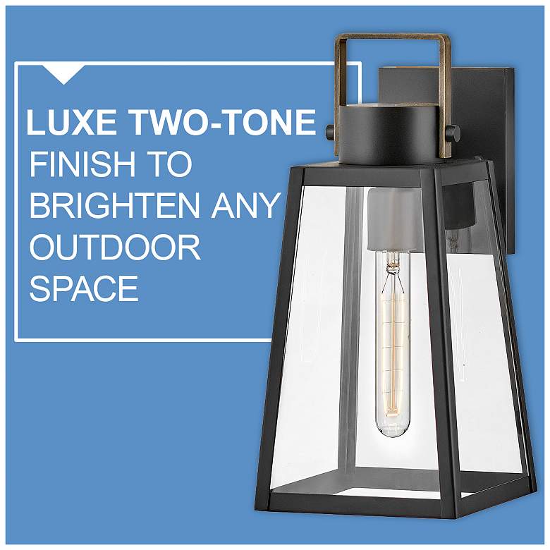 Image 6 Lark-Hugh Outdoor-Small Wall Mount Lantern-Antique Brushed Aluminum-Black more views