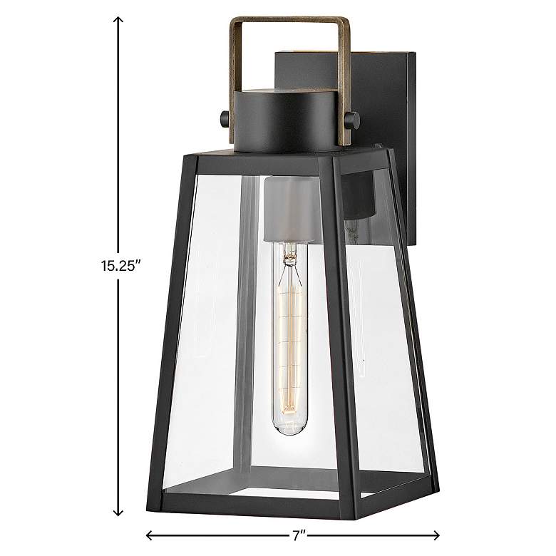 Image 5 Lark-Hugh Outdoor-Small Wall Mount Lantern-Black-Burnished Bronze more views