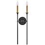 Thumbnail2 of Lark Hux 24" High Black 2-Light Wall Sconce