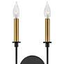 Thumbnail3 of Lark Hux 24" High Black 2-Light Wall Sconce more views