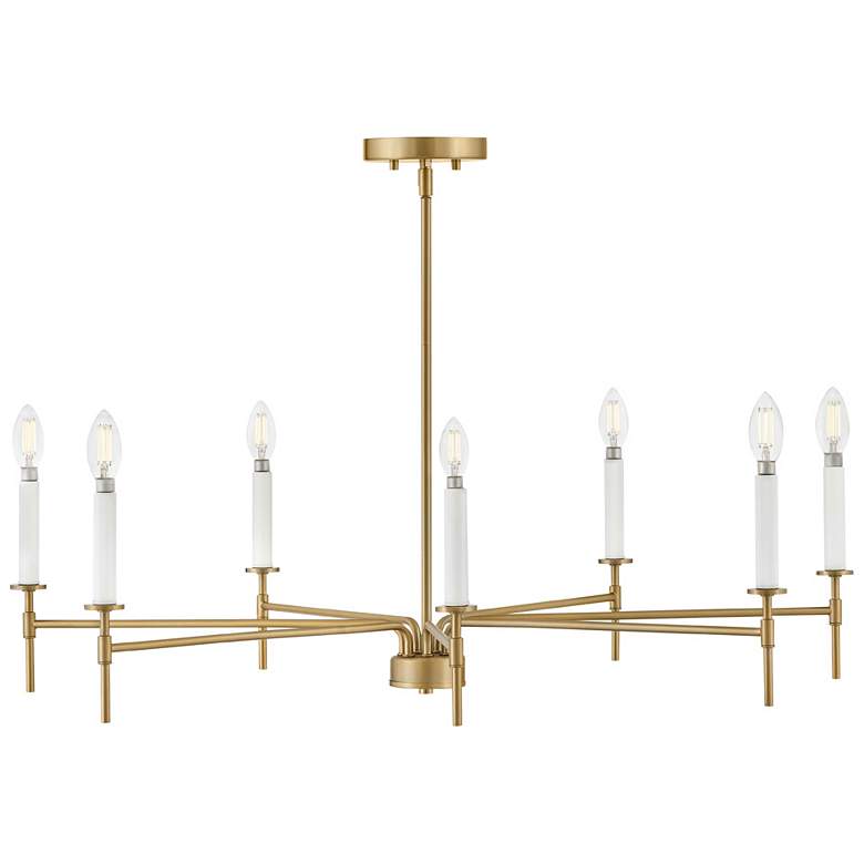 Image 1 Lark Hux Chandelier Large Single Tier Lacquered Brass