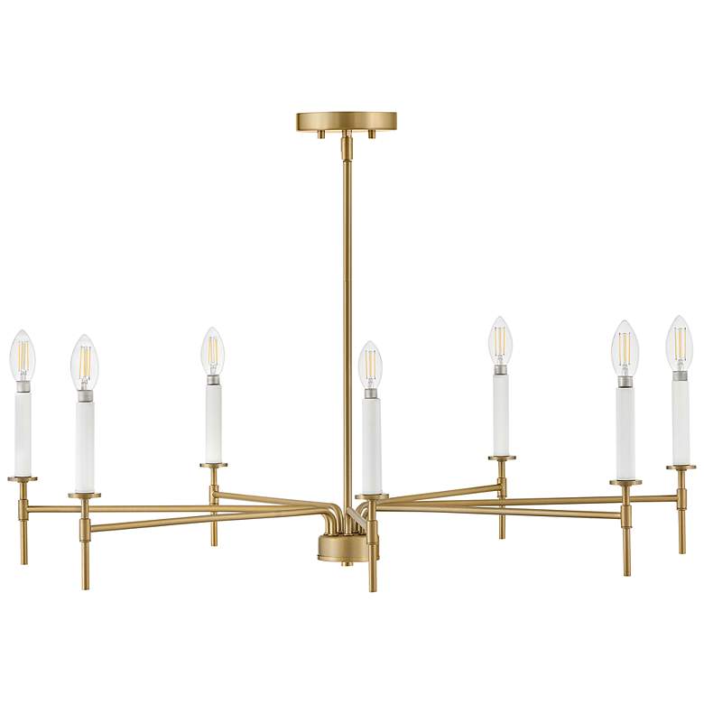 Image 2 Lark Hux Chandelier Large Single Tier Lacquered Brass more views