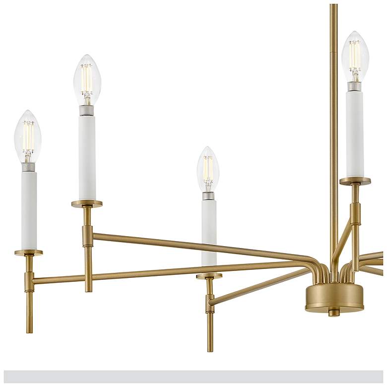 Image 3 Lark Hux Chandelier Large Single Tier Lacquered Brass more views