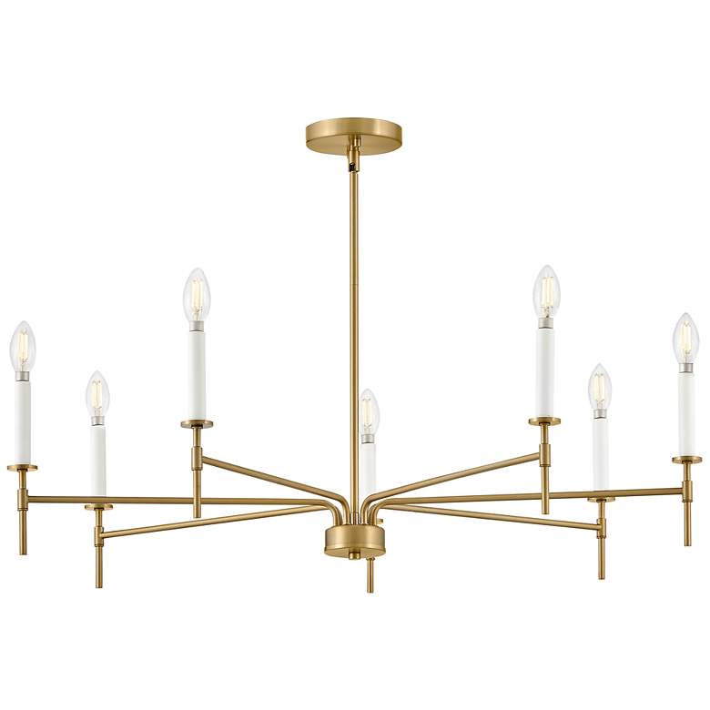Image 4 Lark Hux Chandelier Large Single Tier Lacquered Brass more views