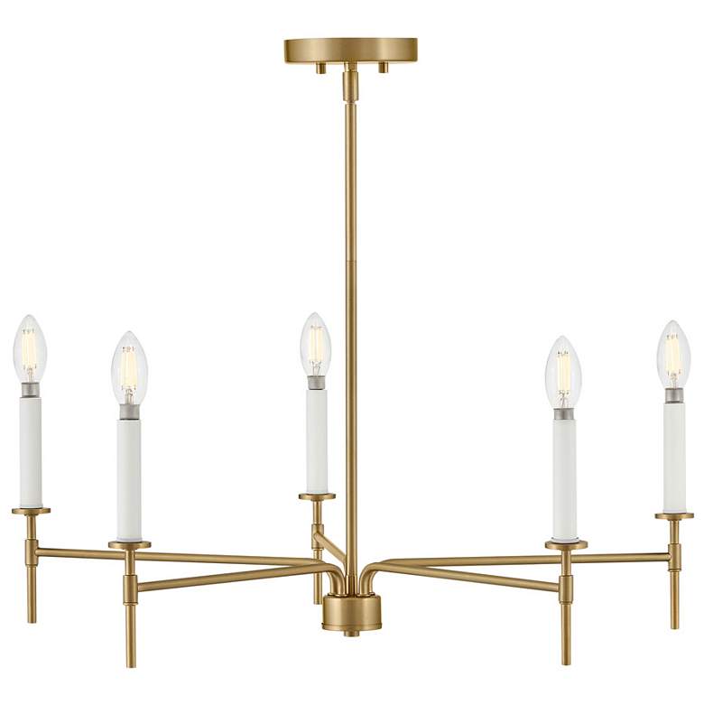 Image 1 Lark Hux Chandelier Medium Single Tier Lacquered Brass