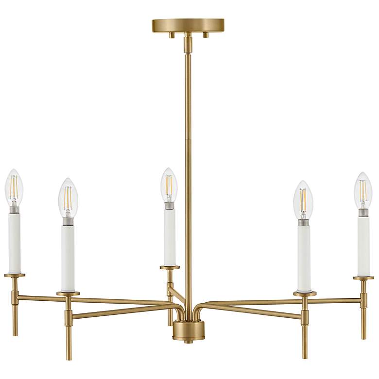 Image 2 Lark Hux Chandelier Medium Single Tier Lacquered Brass more views