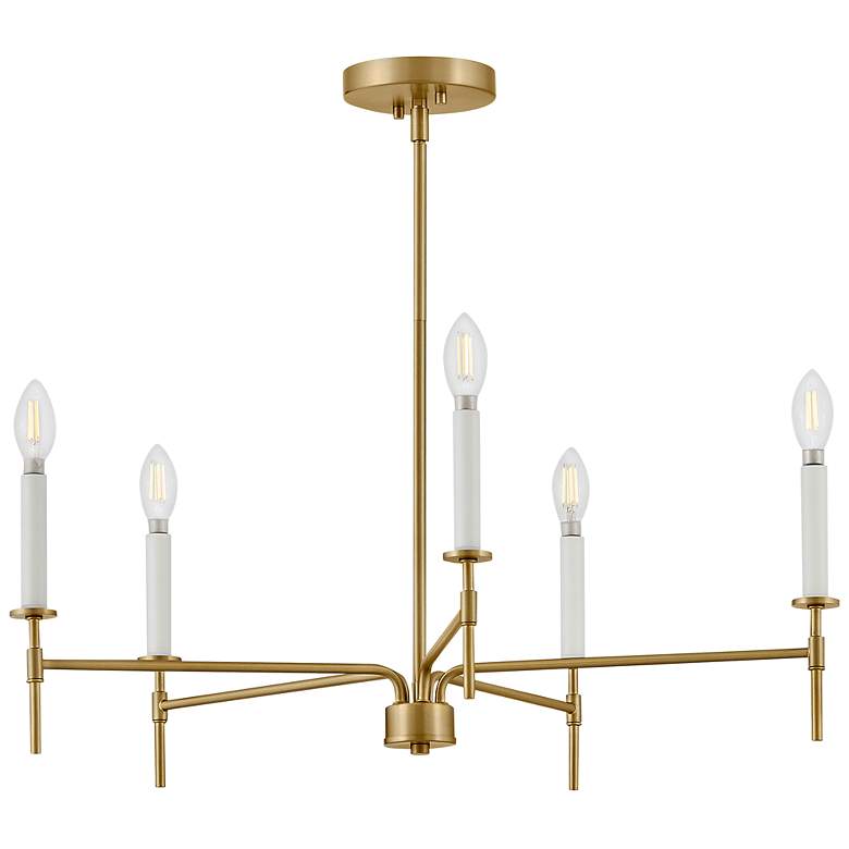 Image 4 Lark Hux Chandelier Medium Single Tier Lacquered Brass more views