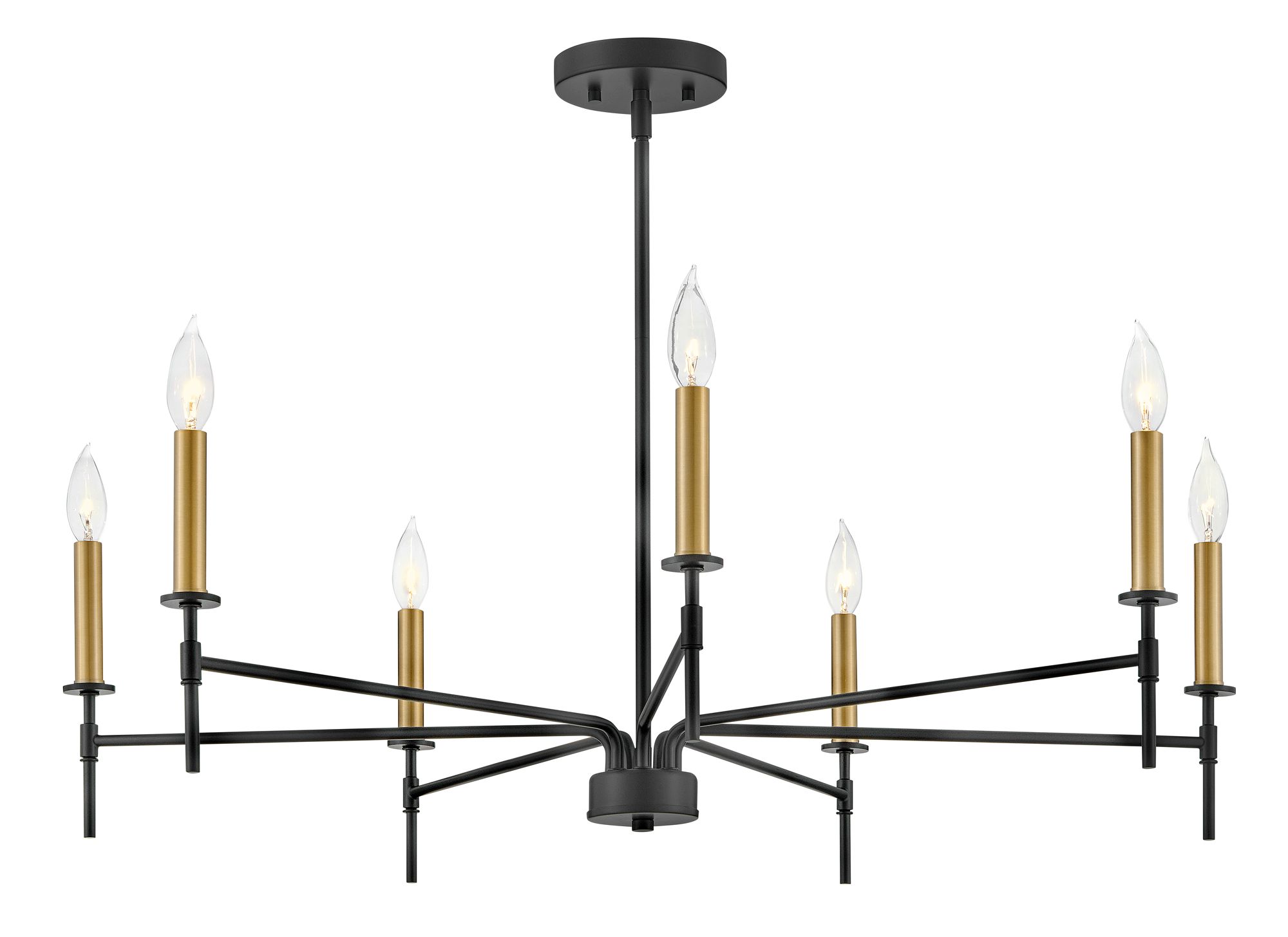 Image 3 Lark Hux Interior Large Single Tier Chandelier 36" Black more views