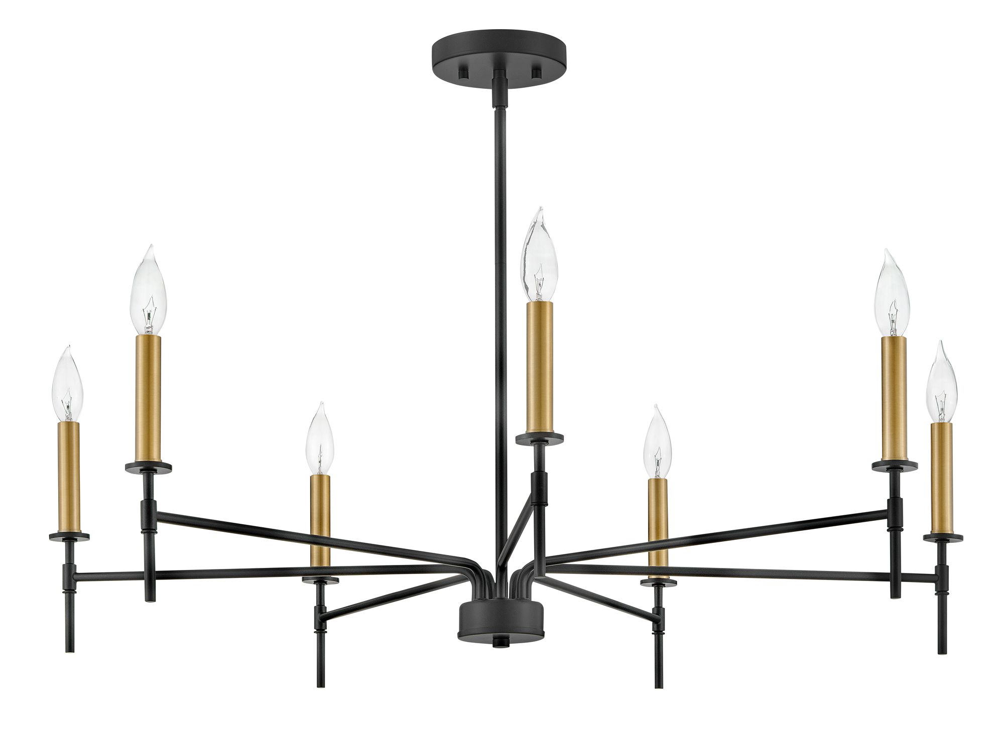Image 4 Lark Hux Interior Large Single Tier Chandelier 36" Black more views