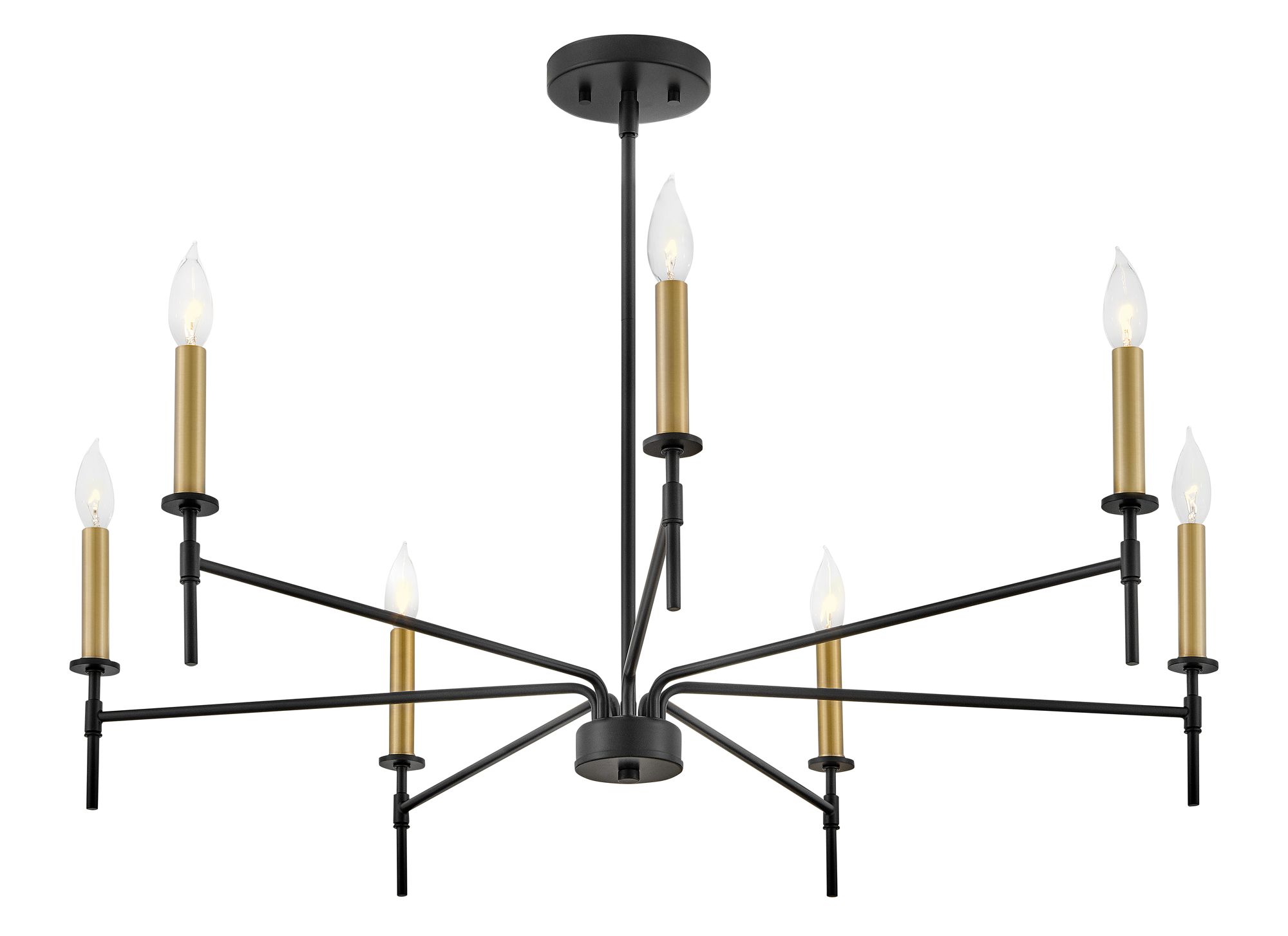 Image 5 Lark Hux Interior Large Single Tier Chandelier 36" Black more views