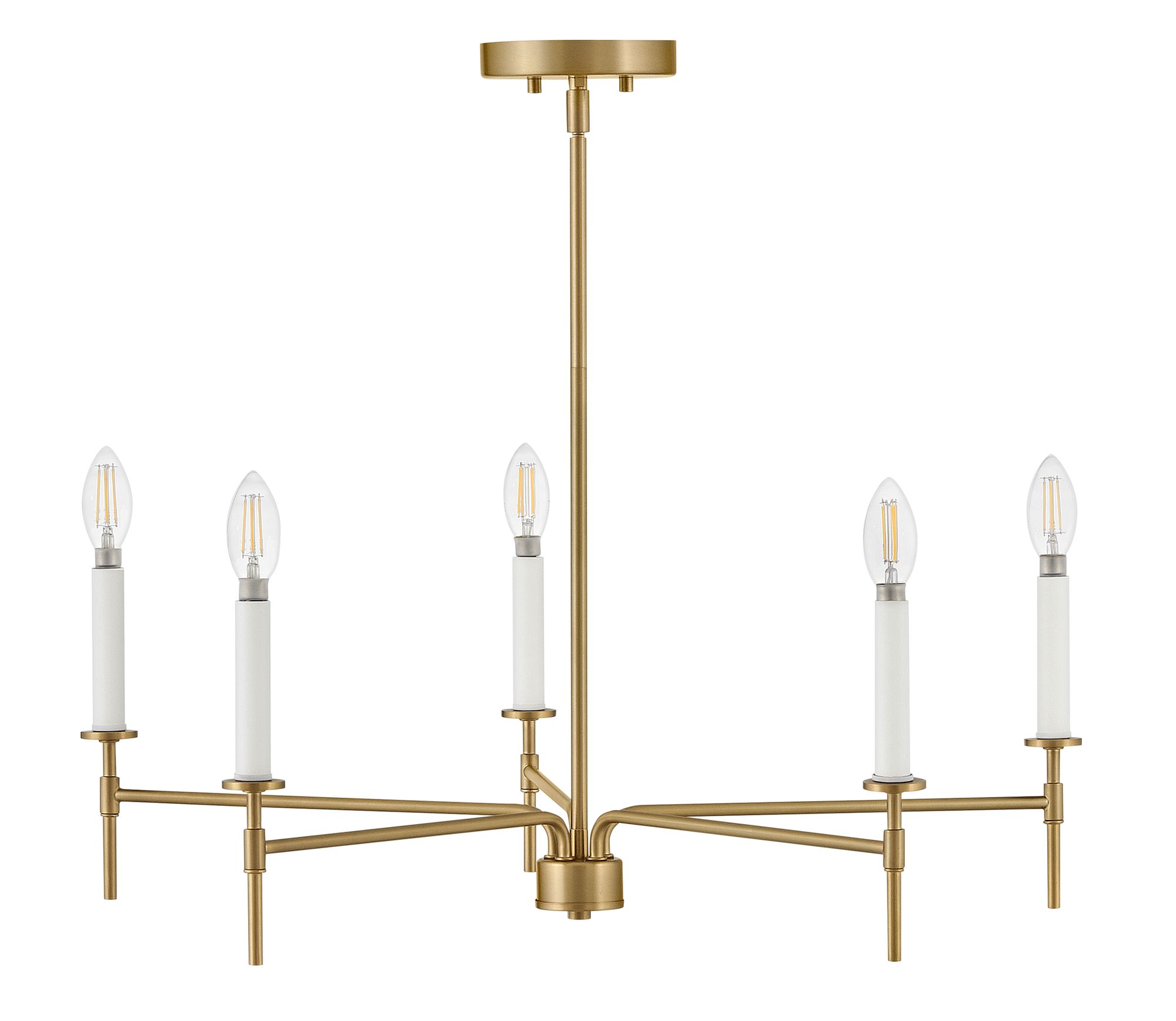 Image 2 Lark Hux Interior Medium Single Tier Chandelier 28" Lacquered Brass more views