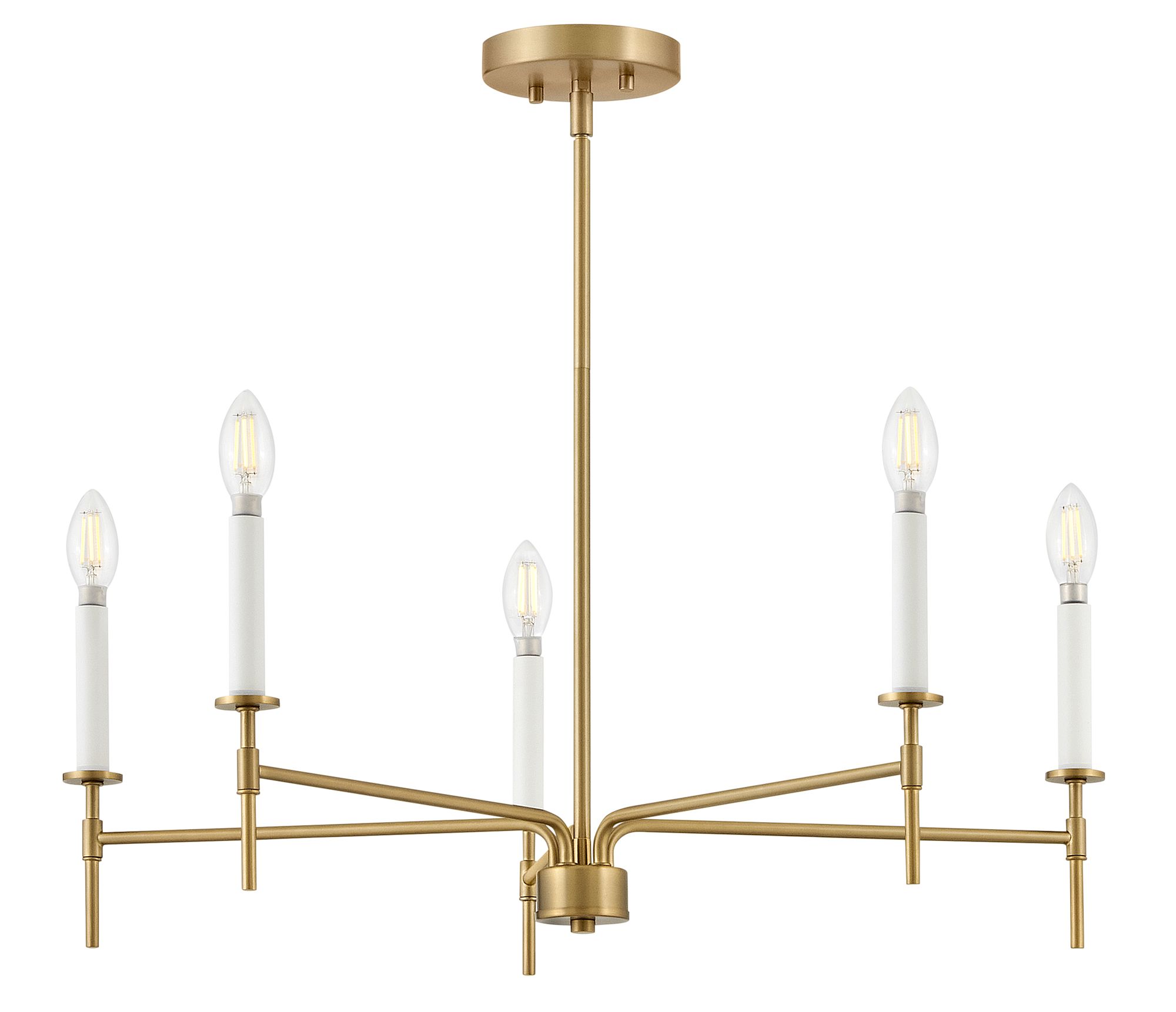 Image 3 Lark Hux Interior Medium Single Tier Chandelier 28" Lacquered Brass more views