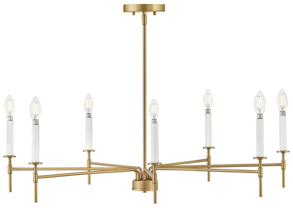 Image Lark Hux Large Single Tier Chandelier 36" Lacquered Brass
