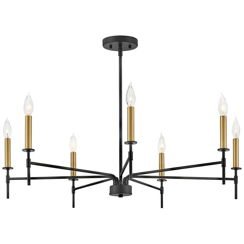 Image 2 LARK HUX Large Single Tier Chandelier Black more views