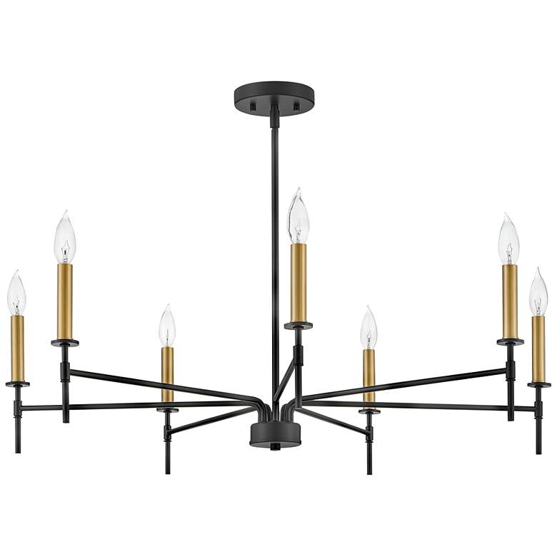 Image 3 LARK HUX Large Single Tier Chandelier Black more views
