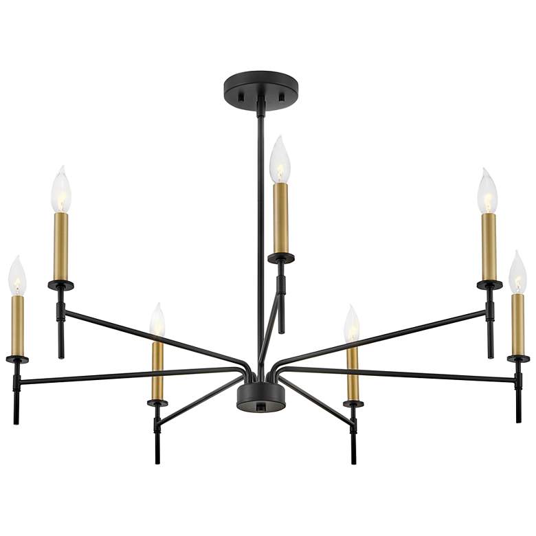 Image 4 LARK HUX Large Single Tier Chandelier Black more views