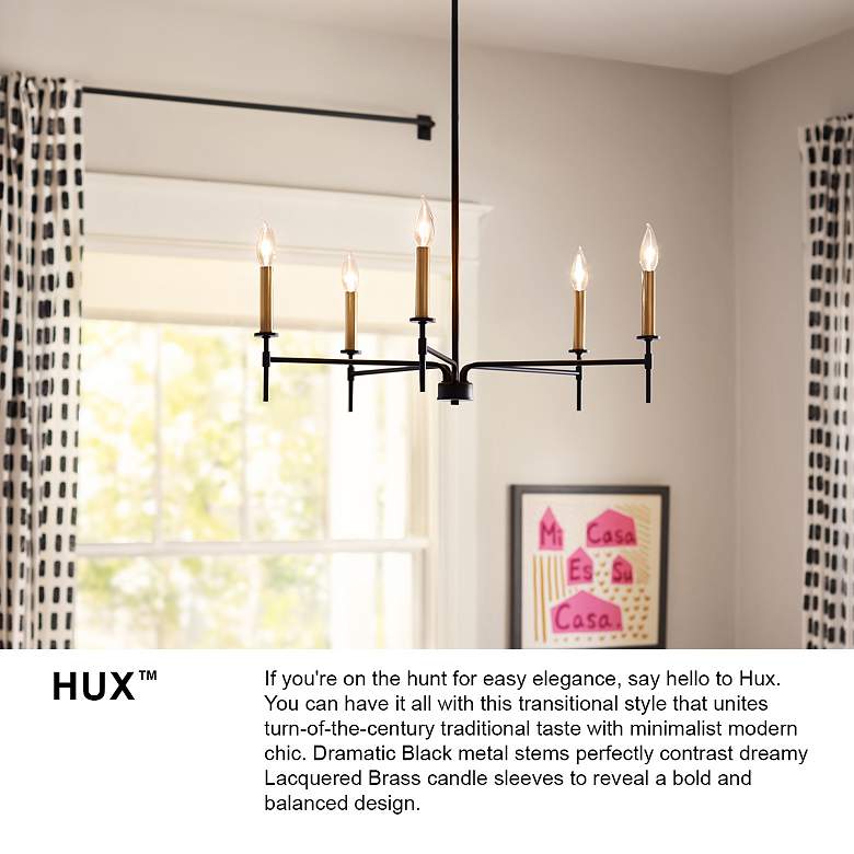 Image 5 LARK HUX Large Single Tier Chandelier Black more views