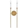 Lark Hux Sconce Medium Two Light Sconce Lacquered Brass