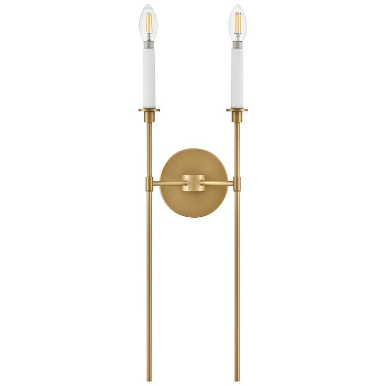 Image 2 Lark Hux Sconce Medium Two Light Sconce Lacquered Brass more views