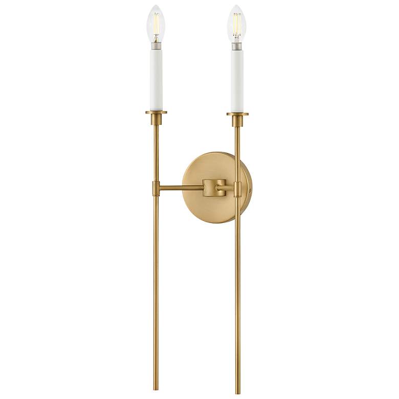 Image 3 Lark Hux Sconce Medium Two Light Sconce Lacquered Brass more views