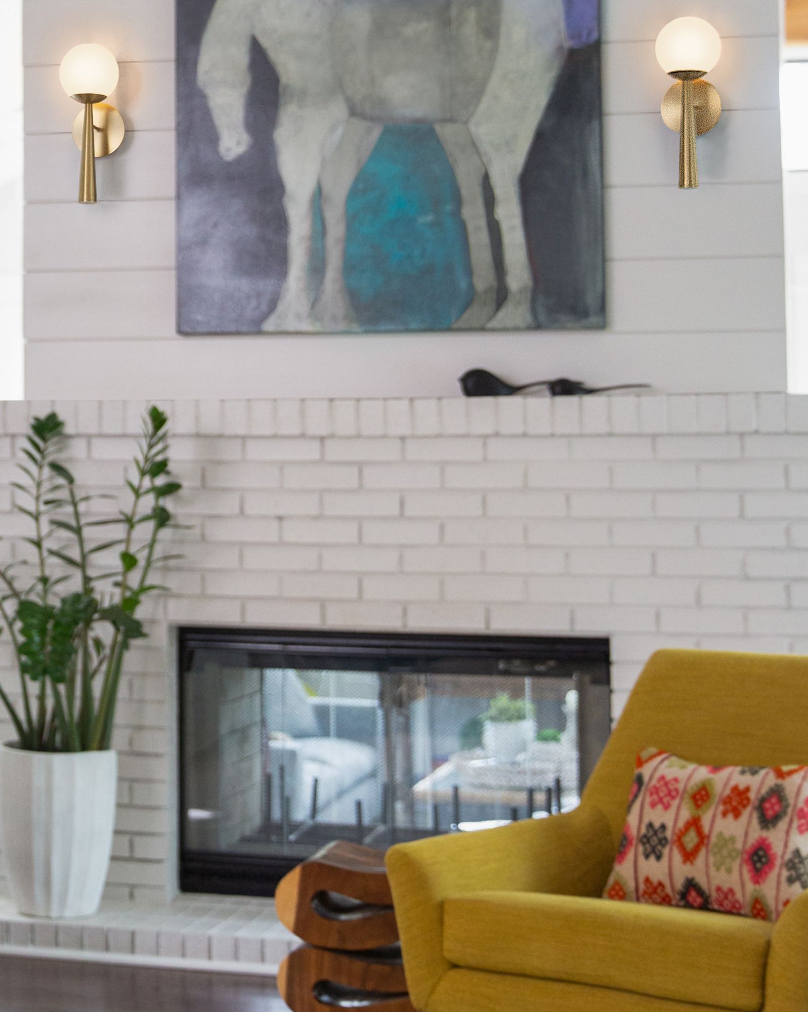 Lark Izzy Interior Medium Single Light Sconce 16" Lacquered Brass