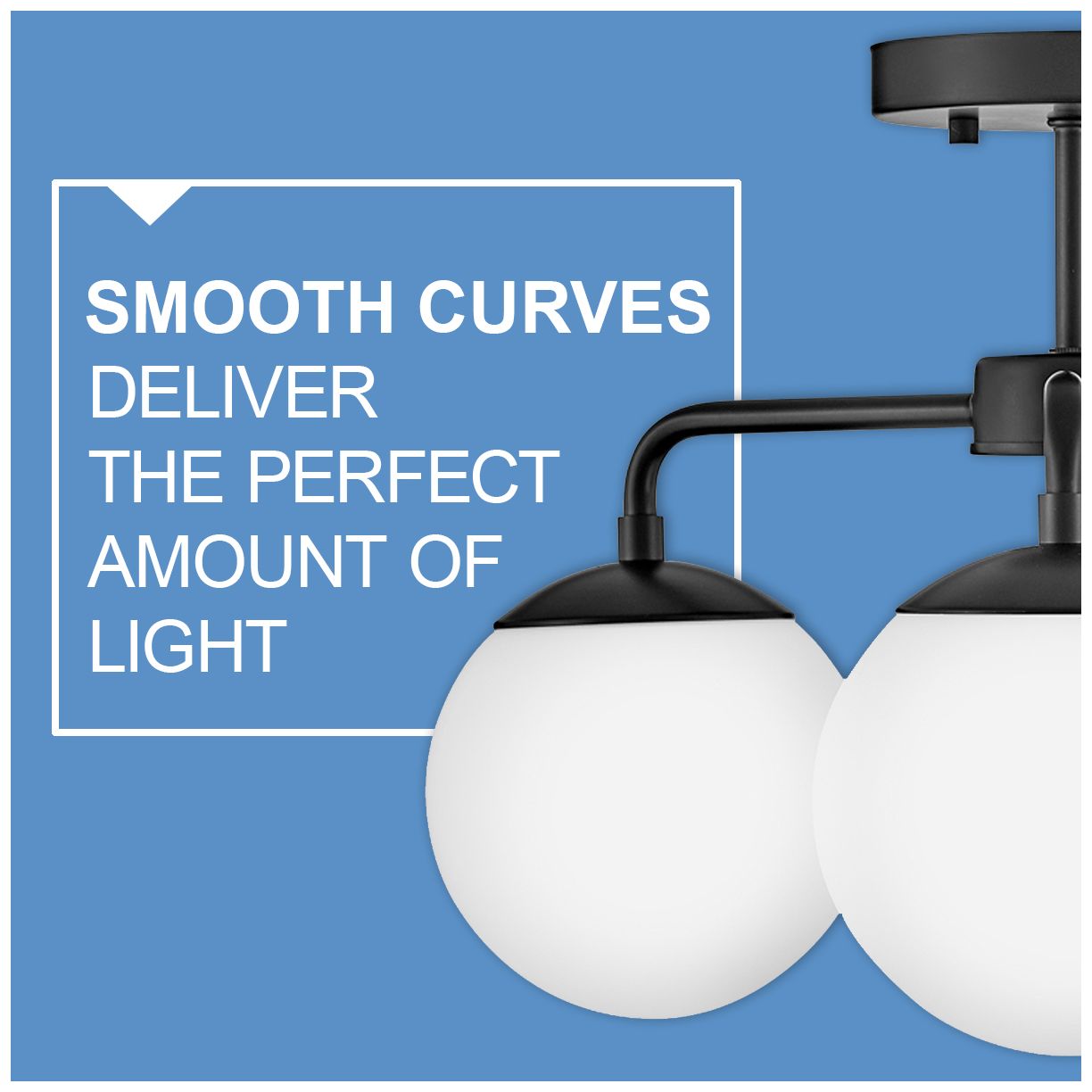 Lark Julep Foyer Medium Semi Flush Mount 12.75" Black