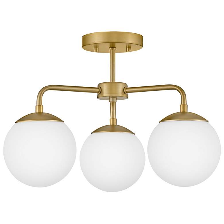 Image 1 Lark Julep Foyer Medium Semi Flush Mount 12.75" Lacquered Brass