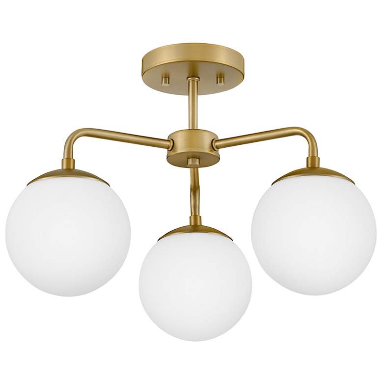 Image 3 Lark Julep Foyer Medium Semi Flush Mount 12.75" Lacquered Brass more views