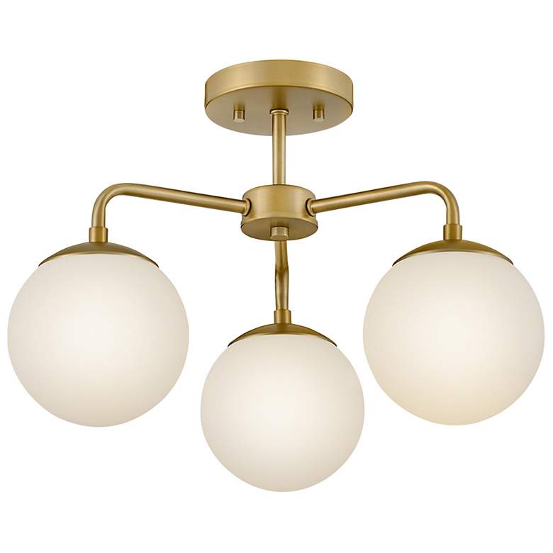 Image 4 Lark Julep Foyer Medium Semi Flush Mount 12.75" Lacquered Brass more views