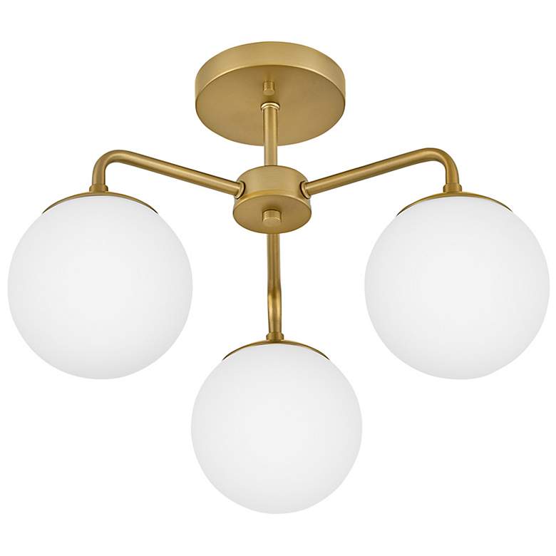 Image 5 Lark Julep Foyer Medium Semi Flush Mount 12.75" Lacquered Brass more views