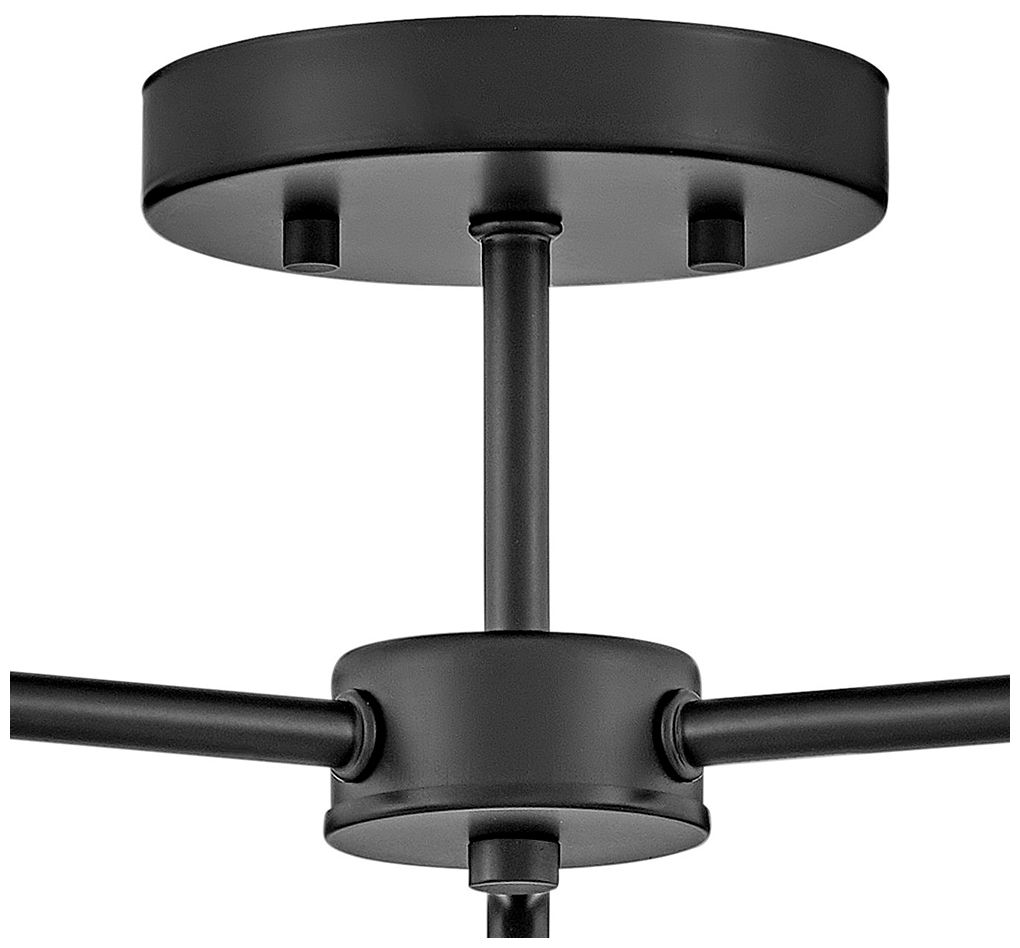 Lark Julep Interior Medium Semi-Flush Mount 12.75" Black