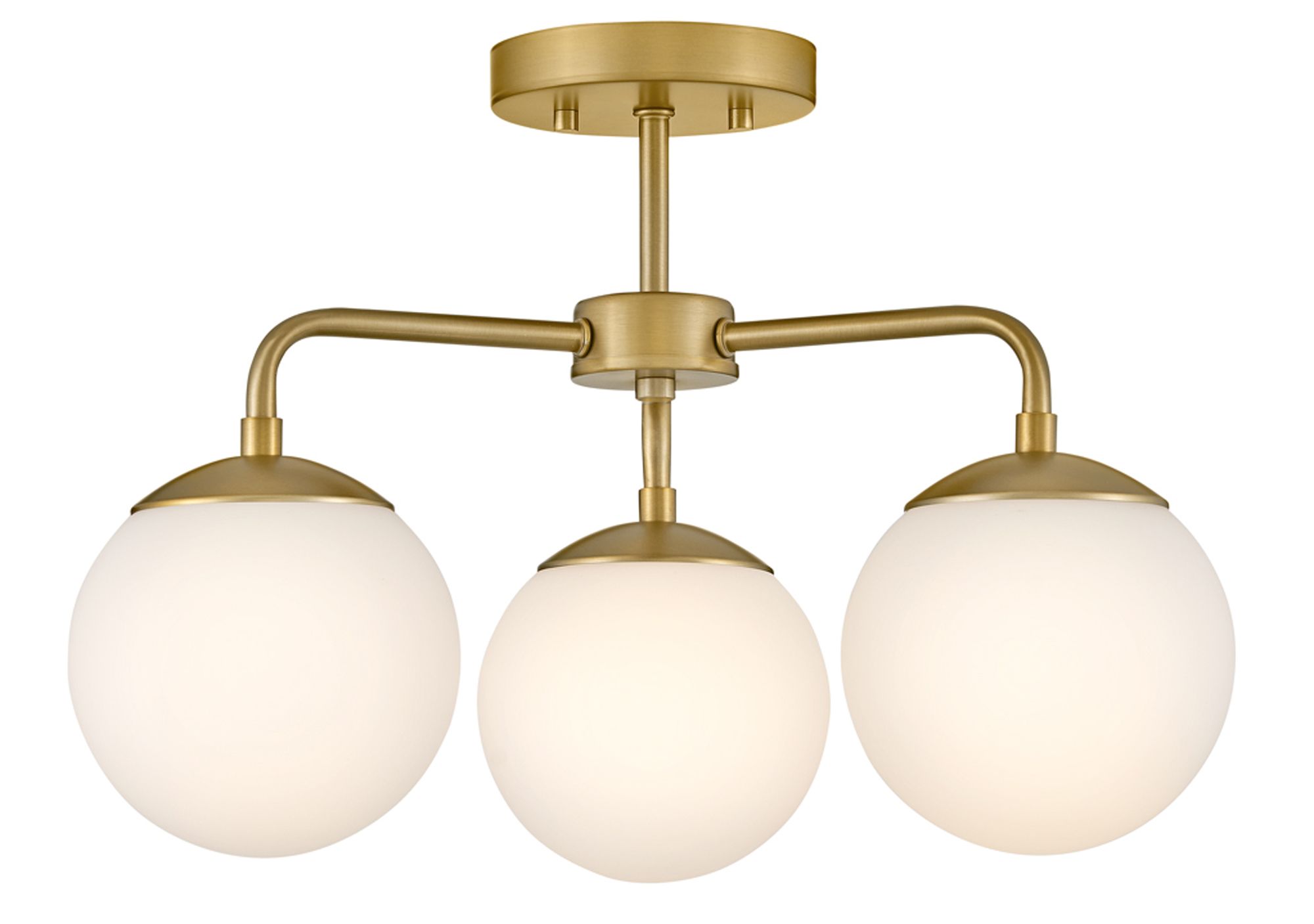 Image 2 Lark Julep Interior Medium Semi-Flush Mount 12.75" Lacquered Brass more views