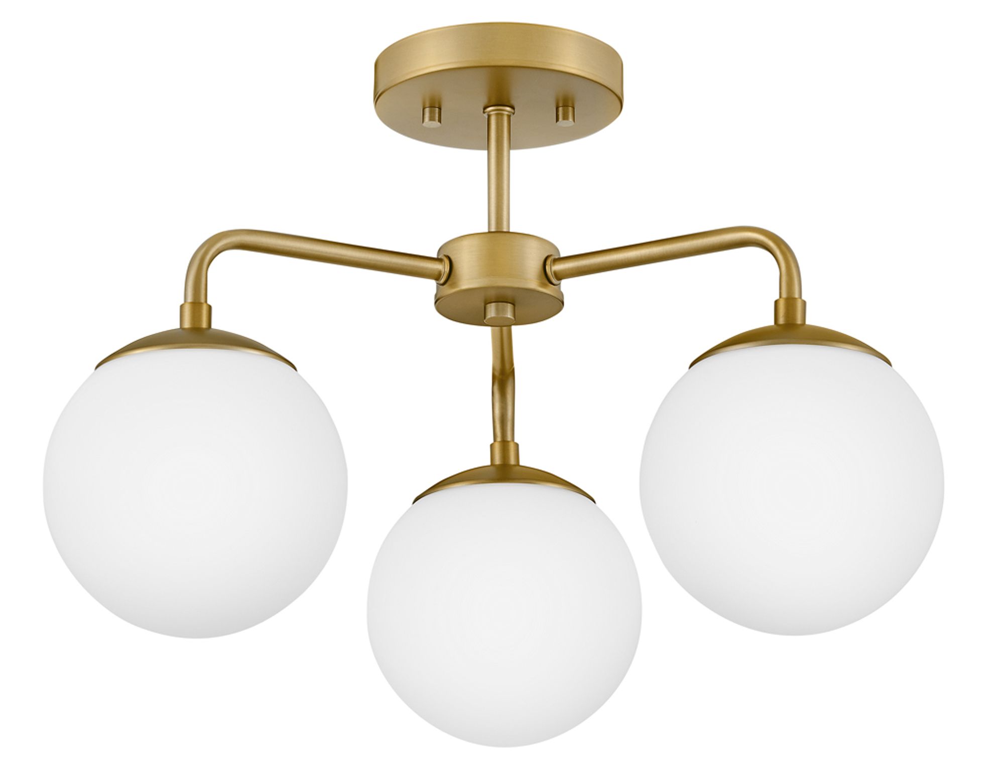 Image 3 Lark Julep Interior Medium Semi-Flush Mount 12.75" Lacquered Brass more views