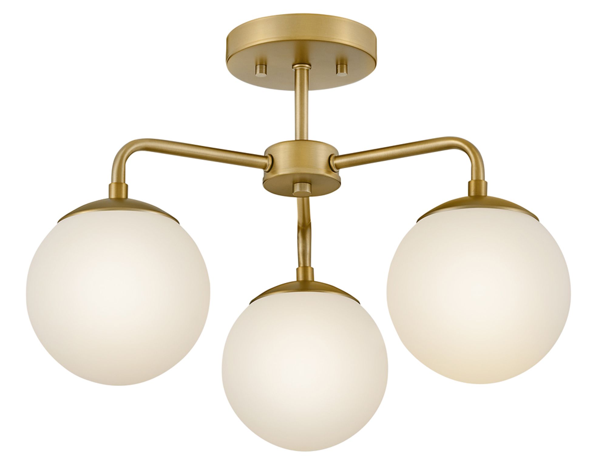 Image 4 Lark Julep Interior Medium Semi-Flush Mount 12.75" Lacquered Brass more views