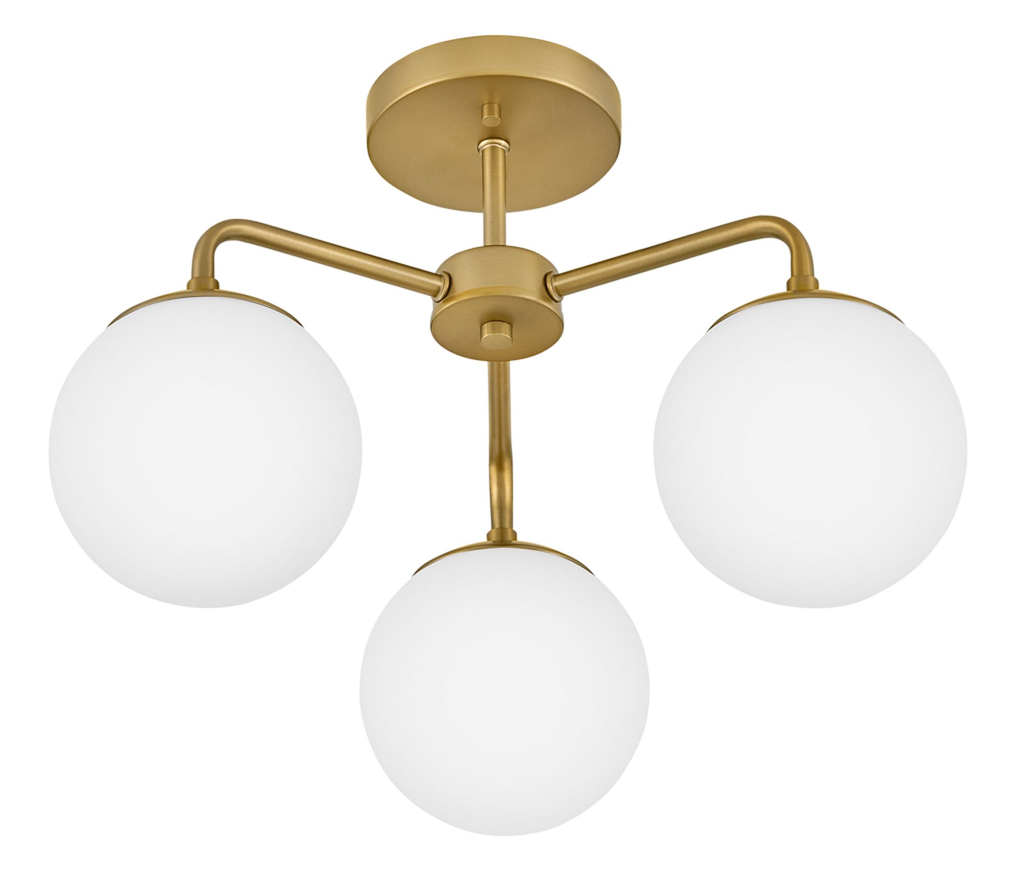 Image 5 Lark Julep Interior Medium Semi-Flush Mount 12.75" Lacquered Brass more views