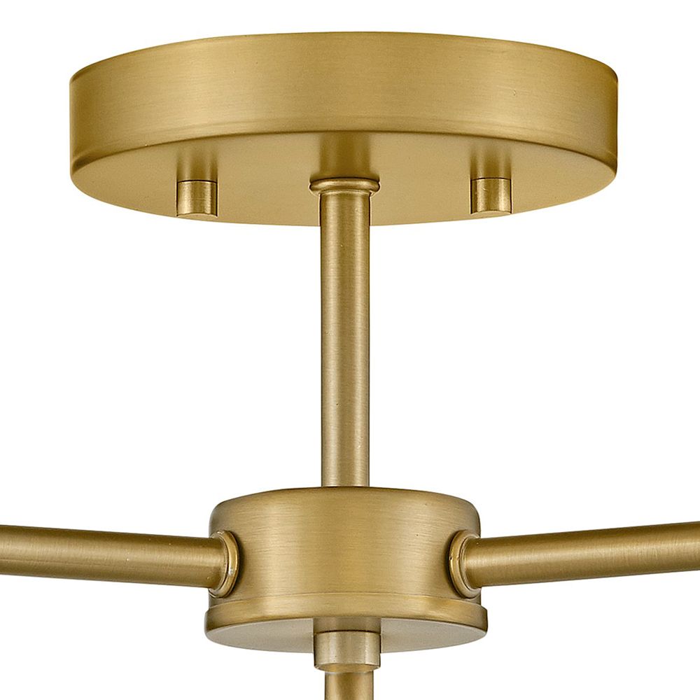 Lark Julep Interior Medium Semi-Flush Mount 12.75" Lacquered Brass