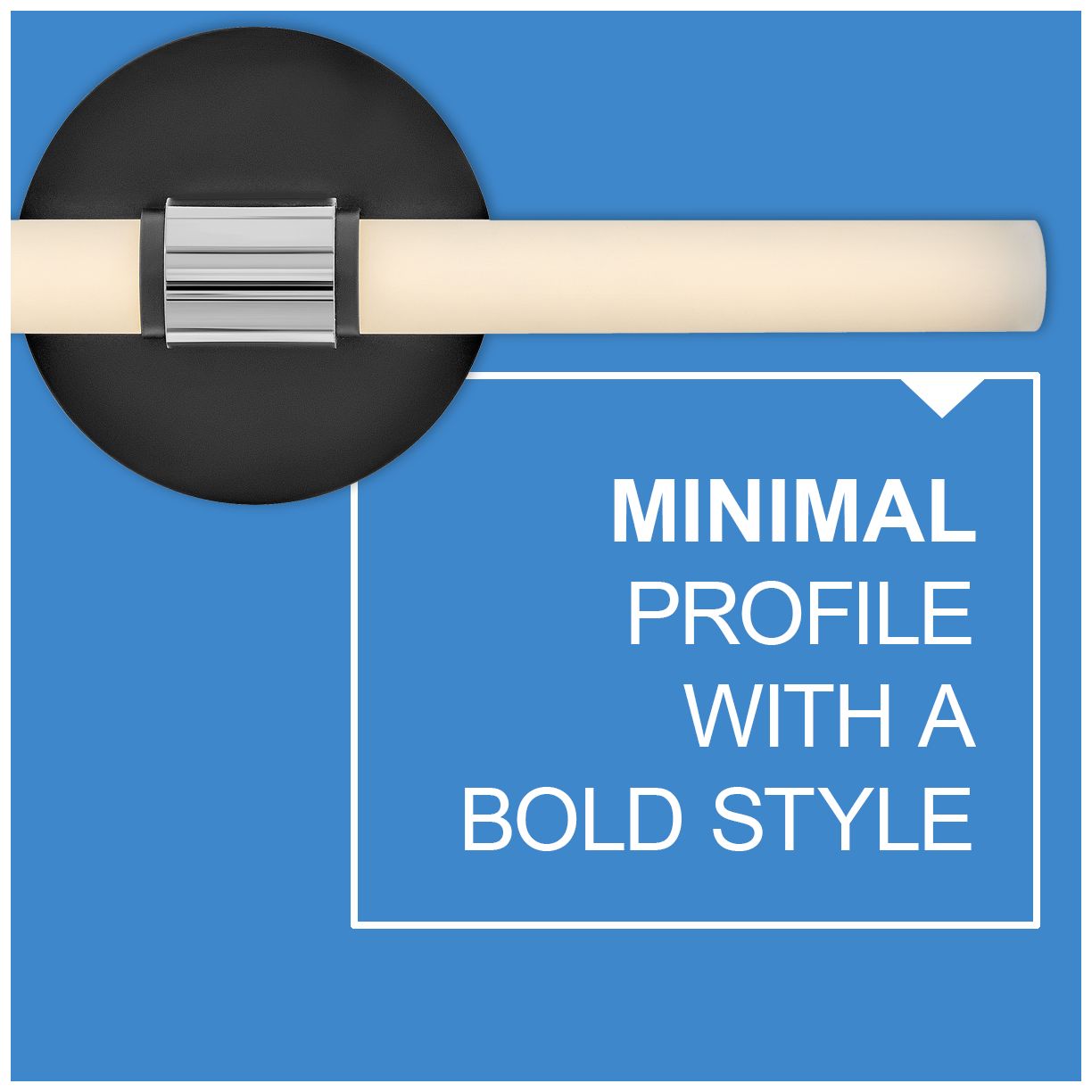 LARK KAI Medium LED Vanity Black with Chrome accents