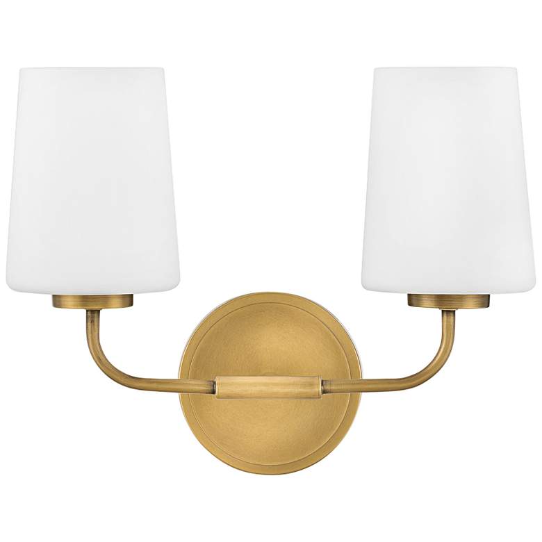 Image 1 Lark-Kline 11"H Heritage Brass 2-Light Vanity Wall Sconce