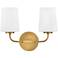 Lark-Kline 11"H Heritage Brass 2-Light Vanity Wall Sconce