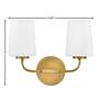 5_Lark-Kline 11"H Heritage Brass 2-Light Vanity Wall Sconce more views