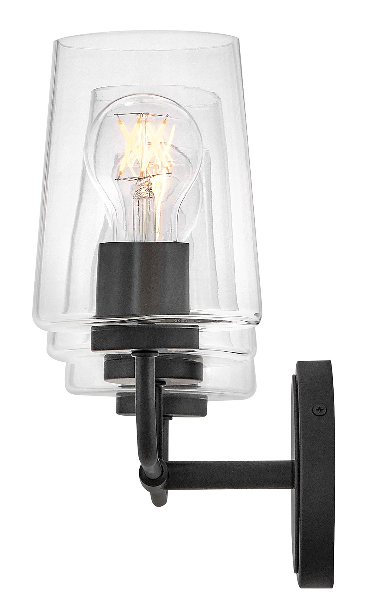 Image 5 Lark Kline Bath Medium Three Light Vanity 23.75" Clear Black more views