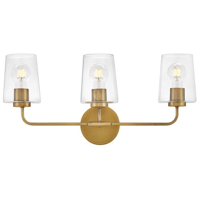 Image 1 Lark Kline Bath Medium Three Light Vanity Heritage Brass