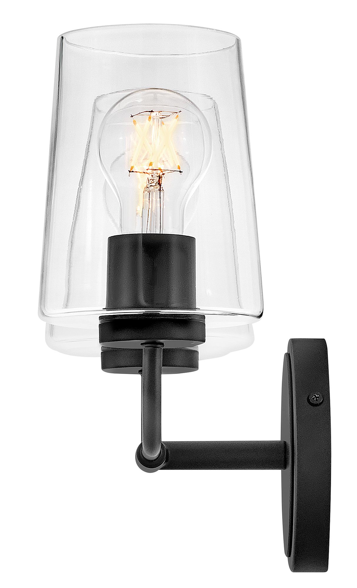 Image 5 Lark Kline Bath Small Two Light Vanity 14.25" Clear Black more views