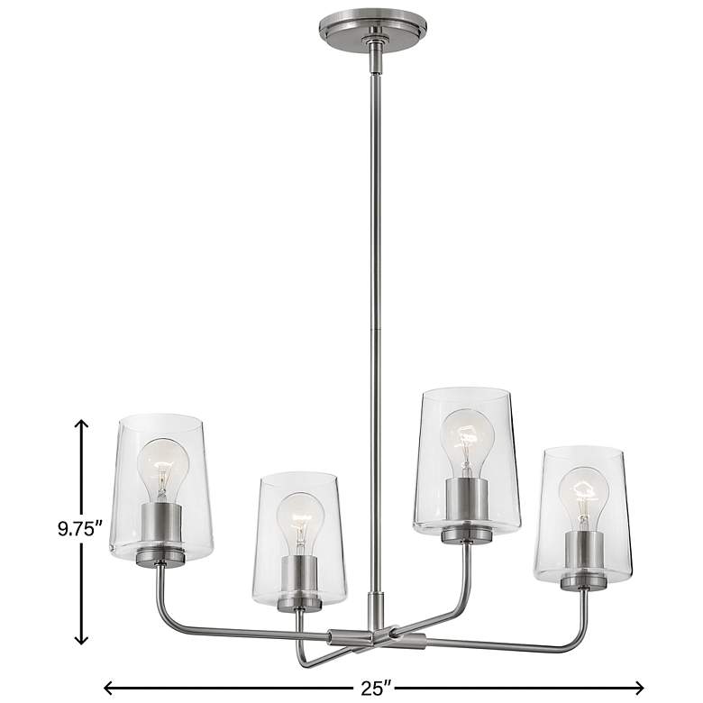 Image 6 Lark-Kline Chandelier-Medium Single Tier-Brushed Nickel more views