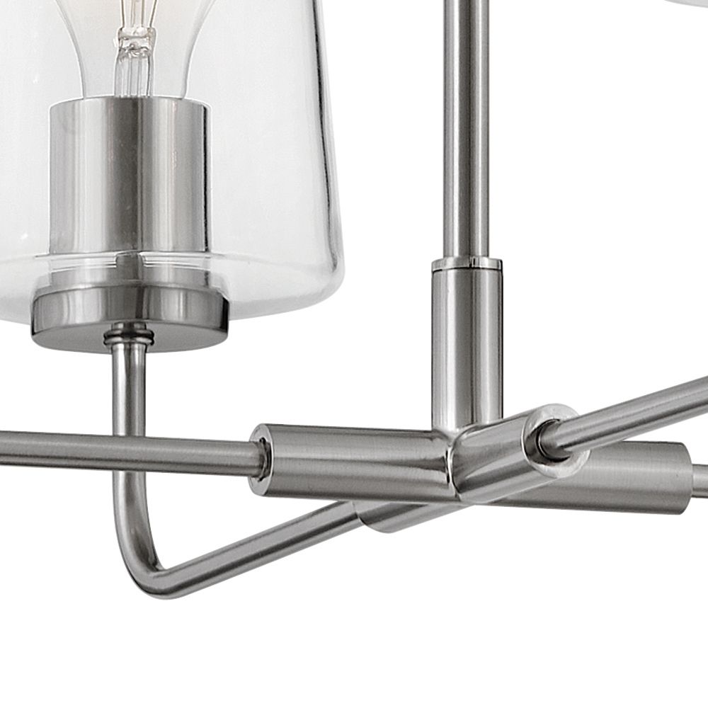 Lark-Kline Chandelier-Medium Single Tier-Brushed Nickel