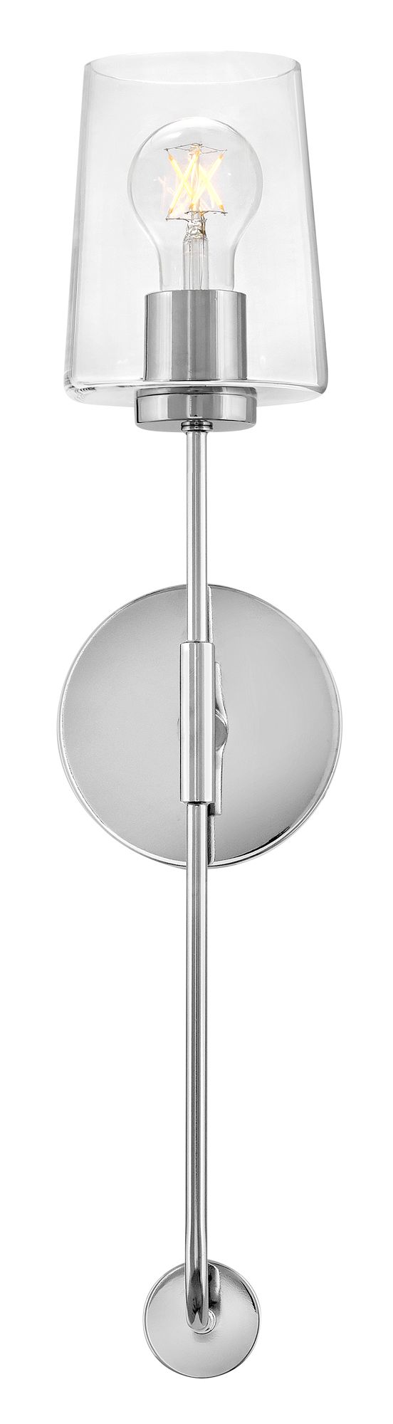 Image 2 Lark Kline Interior Large Single Light Tall Sconce 23" Chrome more views